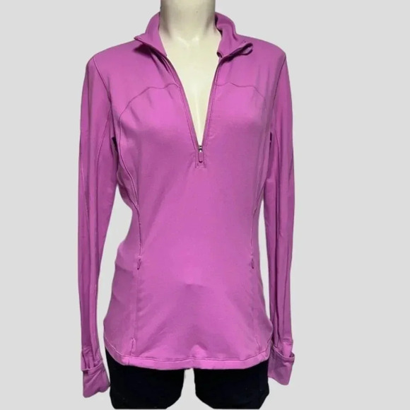 Lululemon Run Briskly 1/2 Zip Athletic Activewear Magenta Glow Jacket - Picture 6 of 16